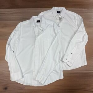 Untuckit Gironde Las Cases WF Mens M White Button Down Shirts Set of 2 $198